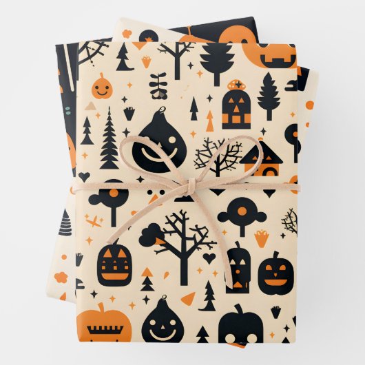 Halloween Wrapping Paper Sheets Set van 3 (In situ)