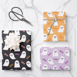 Halloween Wrapping Paper Sheets Set van 3