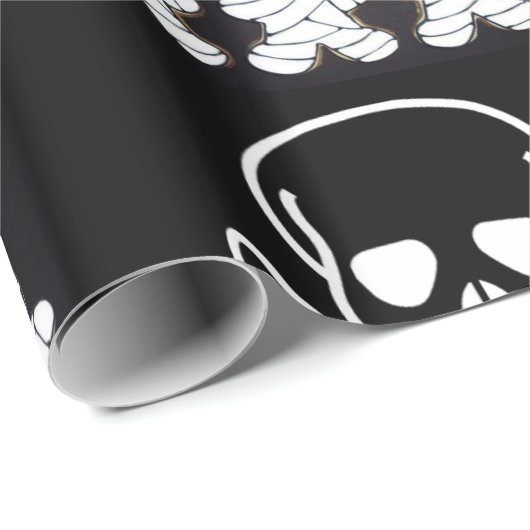 Halloween Wrapping Paper, Skull Cadeaupapier (Rol Hoek)