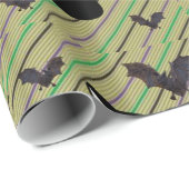 Halloween Wrapping Paper, zwart kattepapier Cadeaupapier (Rol Hoek)