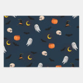 Halloween Wrapping Papier Flat Sheet Pompoenen Gho Inpakpapier Vel (Voorkant 2)