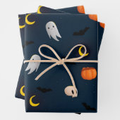 Halloween Wrapping Papier Flat Sheet Pompoenen Gho Inpakpapier Vel (In situ)