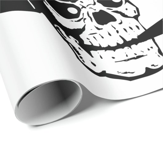 HALLOWEEN WRAPPINGPAPIERSKULL MET HAT CADEAUPAPIER (Rol Hoek)