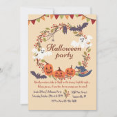 Halloween Wreath Invitation Kaart (Voorkant)