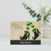Halloween Wyed Witch Shoe Briefkaarten (Staand voorkant)