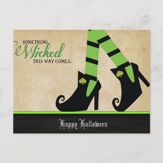 Halloween Wyed Witch Shoe Briefkaarten (Voorkant)