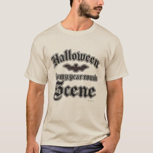 Halloween Year Round Scene Epic Funny Bat Motto T-shirt (Voorkant)