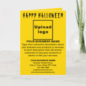 Halloween Yellow Folded Wenskaart voor zakelijk ge Kaart (Voorkant)