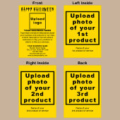 Halloween Yellow Folded Wenskaart voor zakelijk ge Kaart