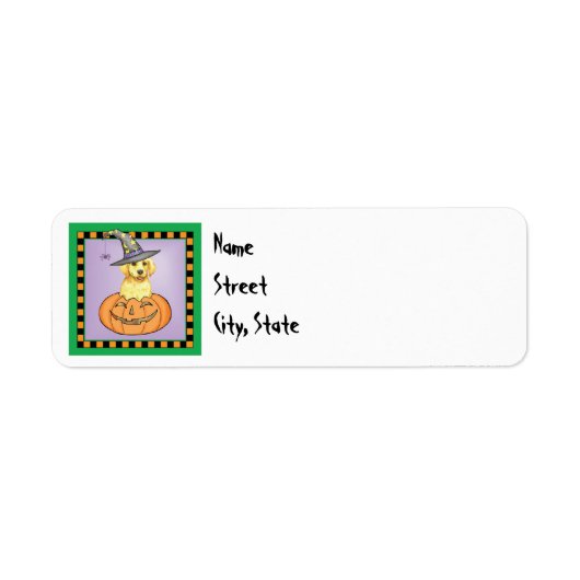 Halloween Yellow Lab label (Voorkant)