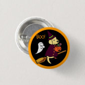Halloween Yellow Labour Cartoon 1 Ronde Button 3,2 Cm (Voorkant /achterkant)