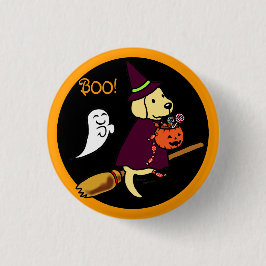 Halloween Yellow Labour Cartoon 1 Ronde Button 3,2 Cm