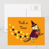Halloween Yellow Labrador Cartoon 1 Briefkaart (Voorkant / Achterkant)