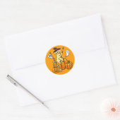 Halloween Yellow Labrador Cartoon 2 Ronde Sticker (Envelop)