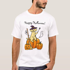 Halloween Yellow Labrador Cartoon 2 T-shirt