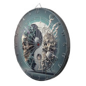 Halloween Yin-Yang Skelet Fusion Dartbord (Voorkant Rechts)