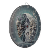 Halloween Yin-Yang Skelet Fusion Dartbord (Voorkant Links)