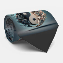 Halloween YinYang Skeleton Art