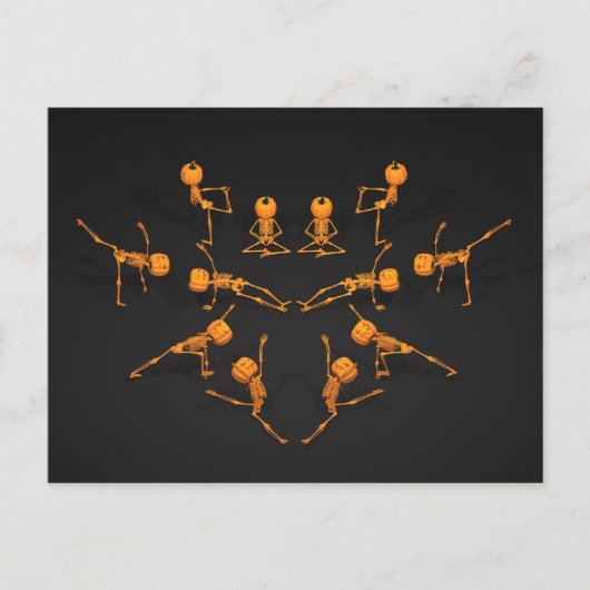 Halloween Yoga Class Briefkaart (Voorkant)