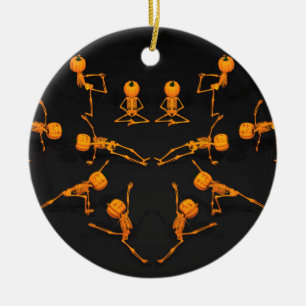 Halloween Yoga Class Keramisch Ornament