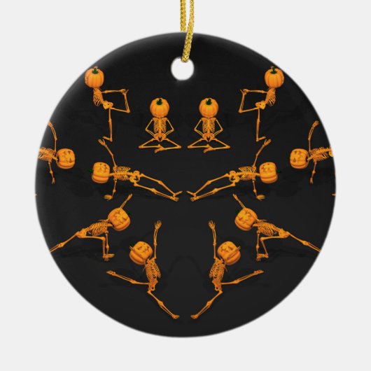 Halloween Yoga Class Keramisch Ornament (Voorkant)