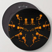 Halloween Yoga Class Ronde Button 6,0 Cm (Voorkant /achterkant)