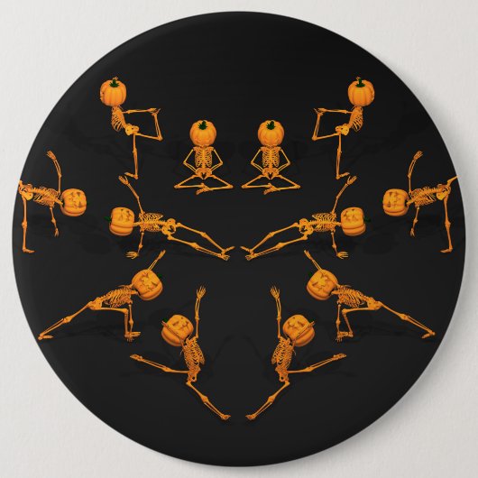 Halloween Yoga Class Ronde Button 6,0 Cm (Voorkant)