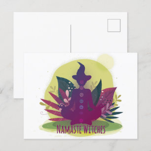Halloween Yoga Namaste Heksen Briefkaart