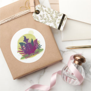 Halloween Yoga Namaste Heksen Ronde Sticker