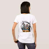 Halloween Yoga Skeletten T-shirt (Achterkant volledig)