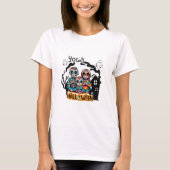 Halloween Yoga Skeletten T-shirt (Voorkant)