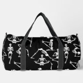 Halloween yoga skeletten zwart plunjezak (Voorkant)