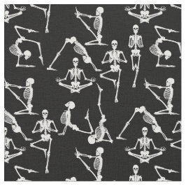 Halloween yoga skeletten zwart stof