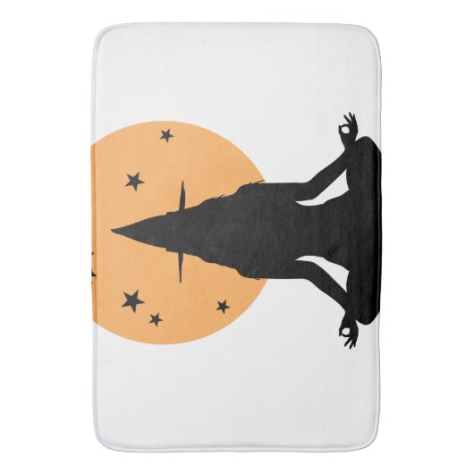 Halloween yoga Witch Badmat (Voorkant Verticaal)