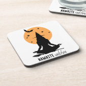 Halloween yoga Witch Bier Onderzetter (Linkerzijde)