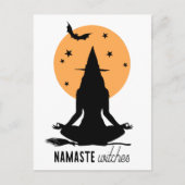 Halloween yoga Witch Briefkaart (Voorkant)