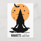 Halloween yoga Witch Briefkaart (Voorkant)