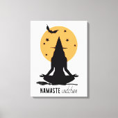 Halloween yoga Witch Canvas Afdruk (Voorkant)