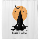 Halloween yoga Witch Douchegordijn (Voorkant)