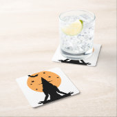 Halloween yoga Witch Kartonnen Onderzetters (Insitu)