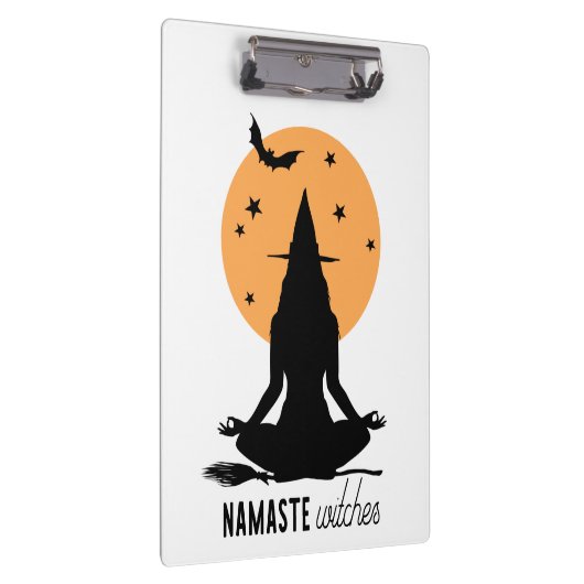 Halloween yoga Witch Klembord (Rechts)