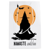 Halloween yoga Witch Medium Cadeauzakje (Voorkant)