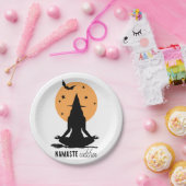 Halloween yoga Witch Papieren Bordje (Feest)