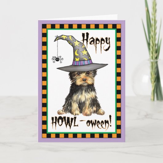 Halloween Yorkie Kaart (Voorkant)