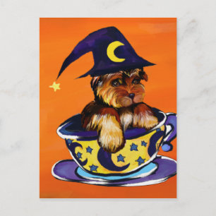 Halloween Yorkie Poo Briefkaart