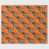 Halloween Yorkie Poo Cadeaupapier (Vlak)