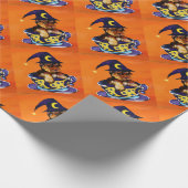 Halloween Yorkie Poo Cadeaupapier (Hoek)