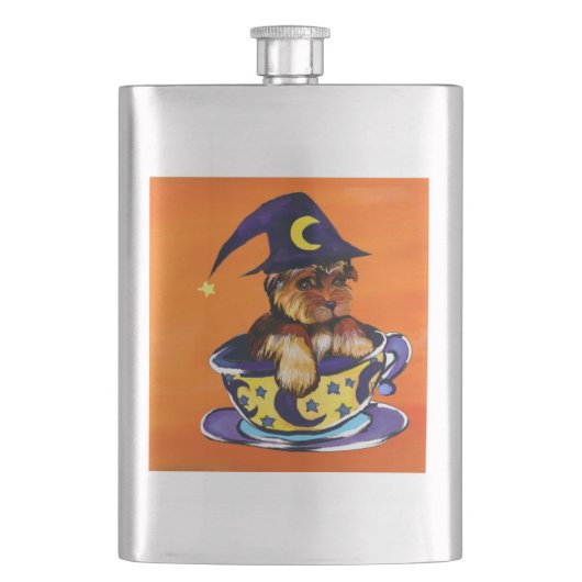 Halloween Yorkie Poo Flacon (Voorkant)