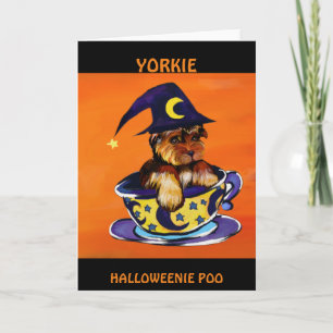 Halloween Yorkie Poo Kaart
