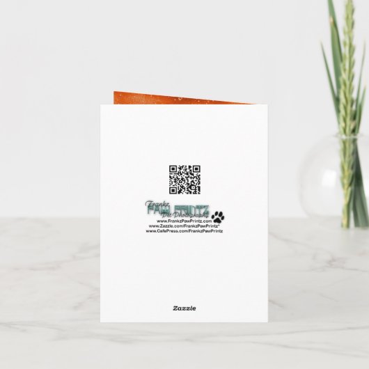 Halloween - Yorkie - Vinnie Kaart (Achterkant)